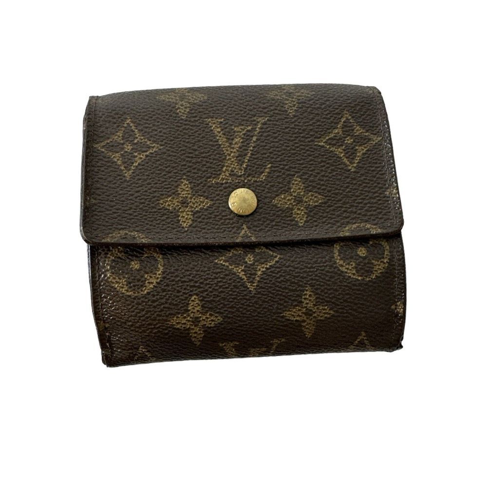Louis Vuitton Brown & Tan Monogram‎ Elise Wallet Vintage Small